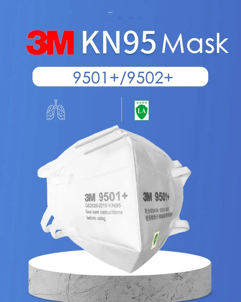 50Pcs/bag 3M KN95 Face Mask 95 - đánh giá và giá 3M Mask 9502+