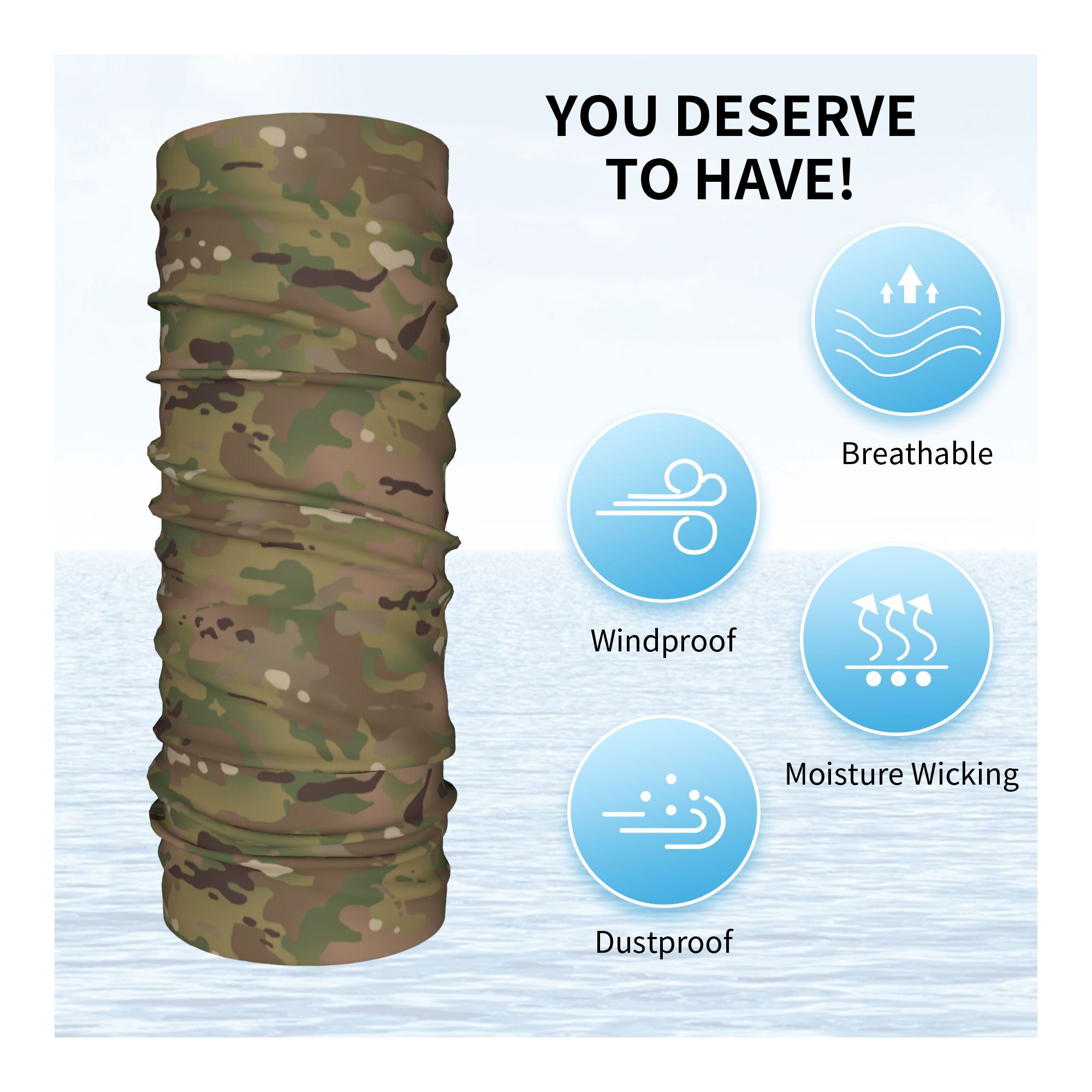 Custom Military Camouflage Pat - đánh giá và giá Neck Gaiter Face Cover