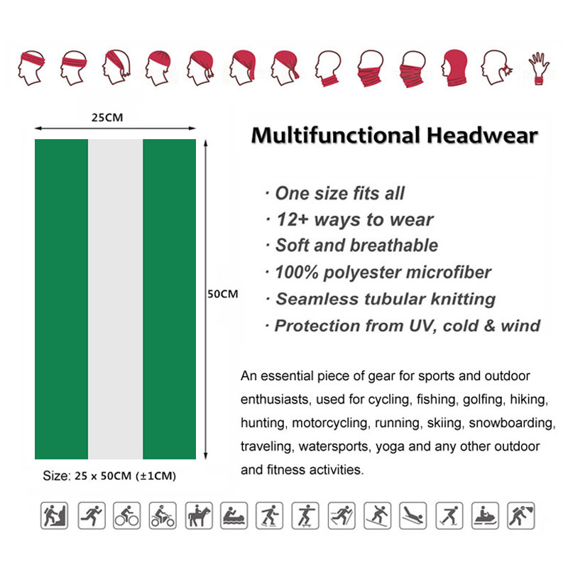 Nigeria Flag Bandanna Women Ne - đánh giá và giá Neck Gaiter Face Cover